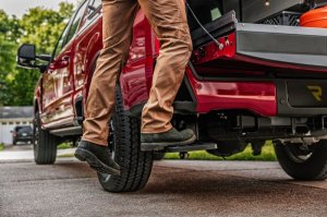 Ford F-250 BedStep - Rear - AMP Research - Retractable - Black - `23-`24